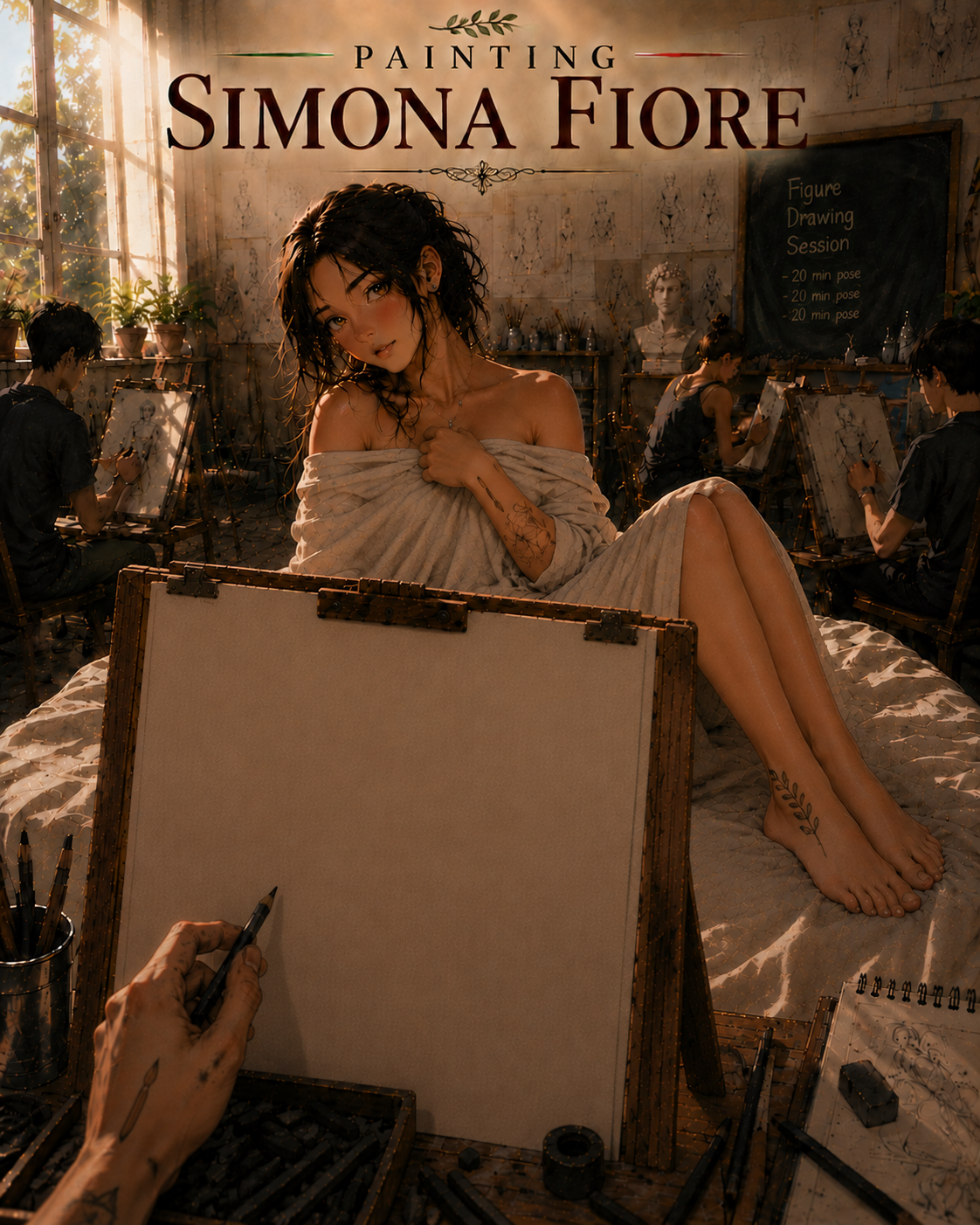 Cover art for Painting Simona Fiore ๐ฎ๐น, an innerself scenario on AI Dungeon