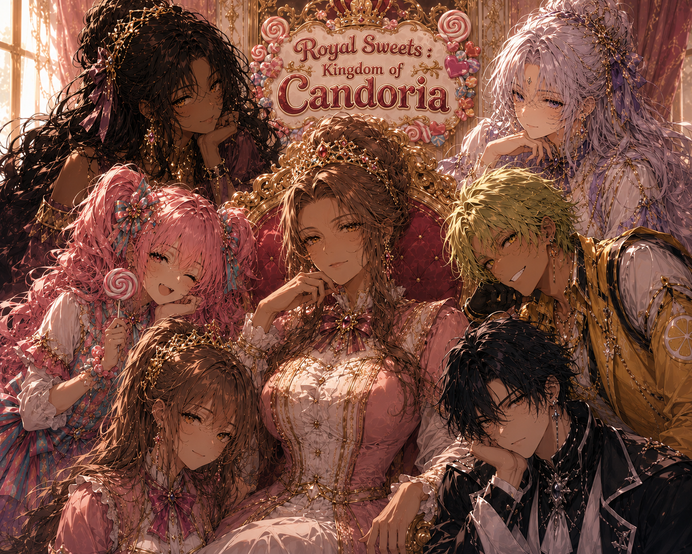 Cover art for Royal Sweets : Kingdom of Candoria (Sim), an innerself scenario on AI Dungeon