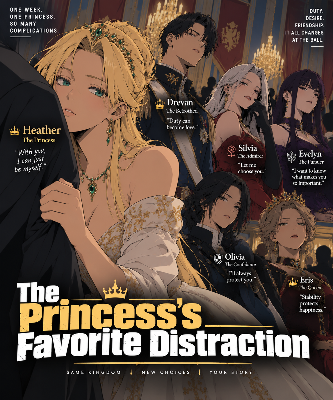 Cover art for The Princess’s Favorite Distraction, an innerself scenario on AI Dungeon