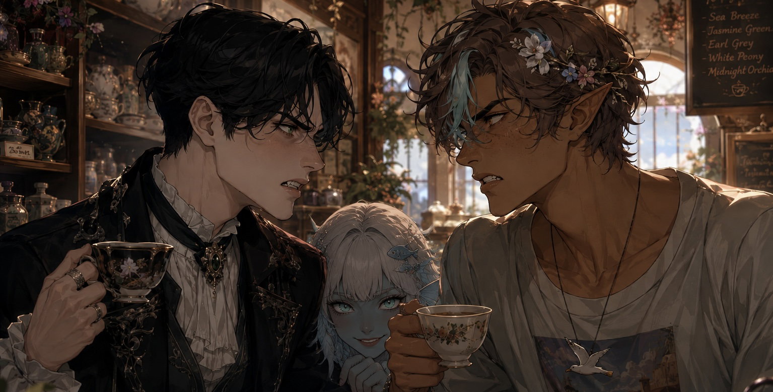Cover art for The Blight Blend, Tea and Chaos, a vampire scenario on AI Dungeon