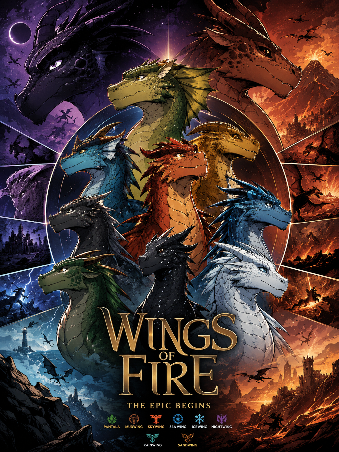 Cover art for Wings Of Fire RPG, a dragons scenario on AI Dungeon