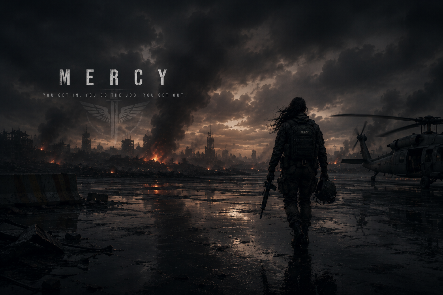 Cover art for Mercy, a military scenario on AI Dungeon