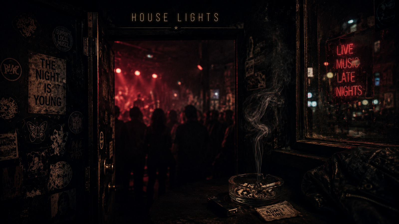 Cover art for House Lights, a music scenario on AI Dungeon