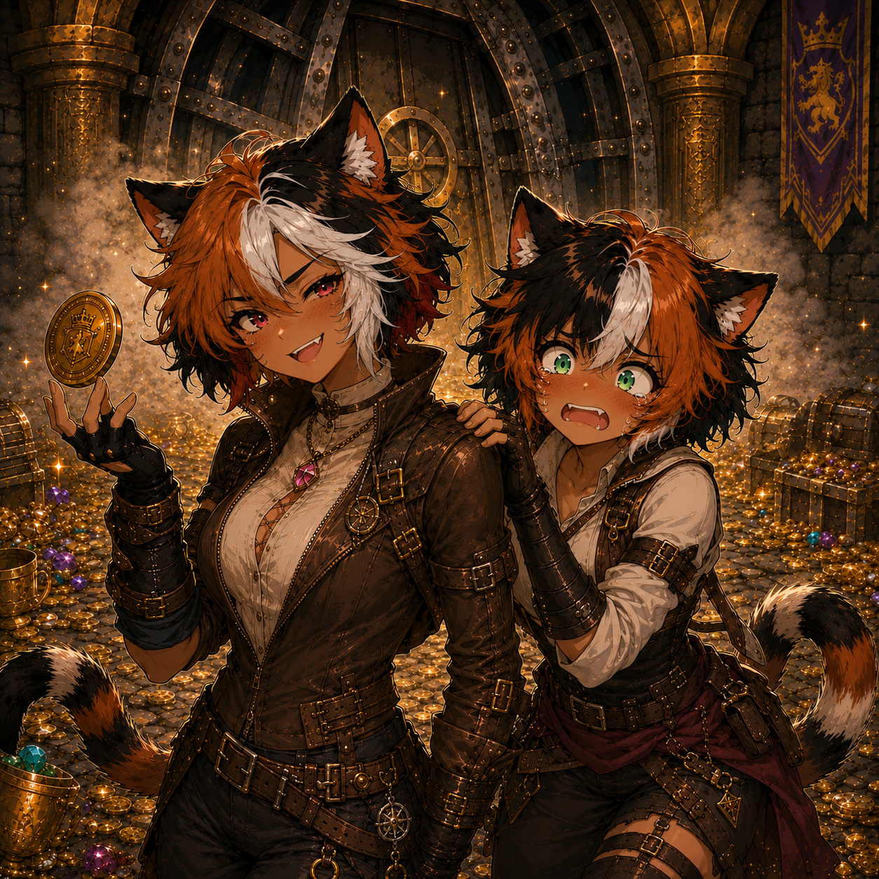 Cover art for Tails Up, a catgirl scenario on AI Dungeon