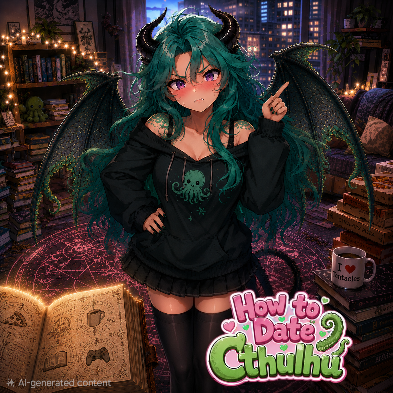 Cover art for How to Date Cthulhu, a romance scenario on AI Dungeon