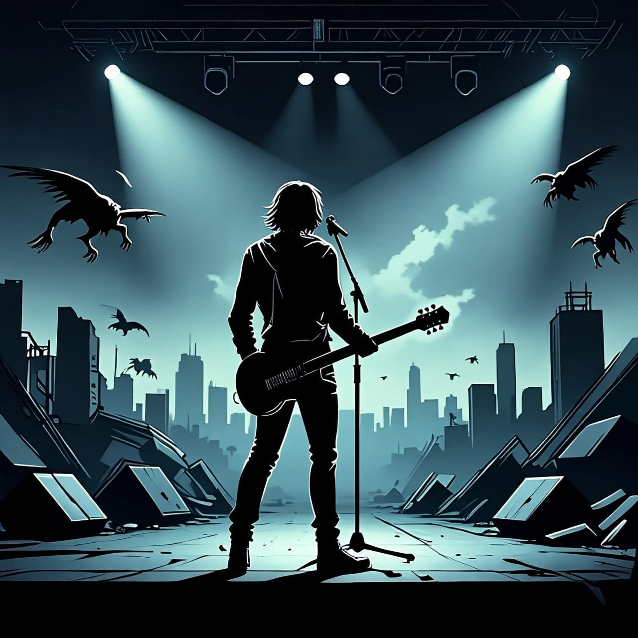 Cover art for Overture to Ruin, an unknown creatures scenario on AI Dungeon