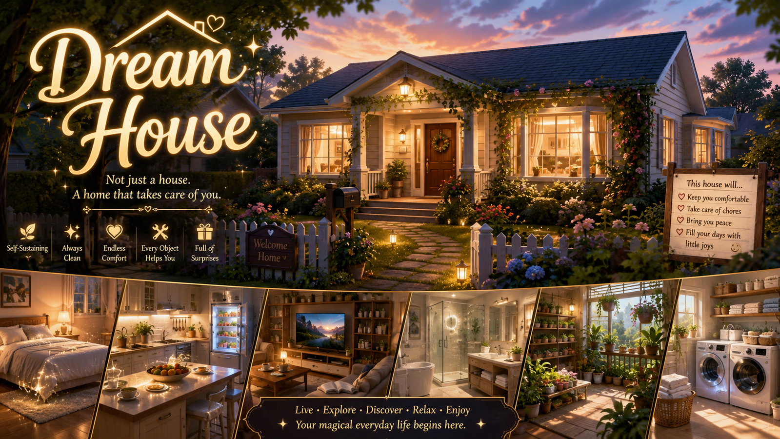 Cover art for Dream house, literally. , a magic scenario on AI Dungeon