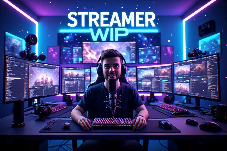 Cover art for STREAMER (WIP), a test scenario on AI Dungeon