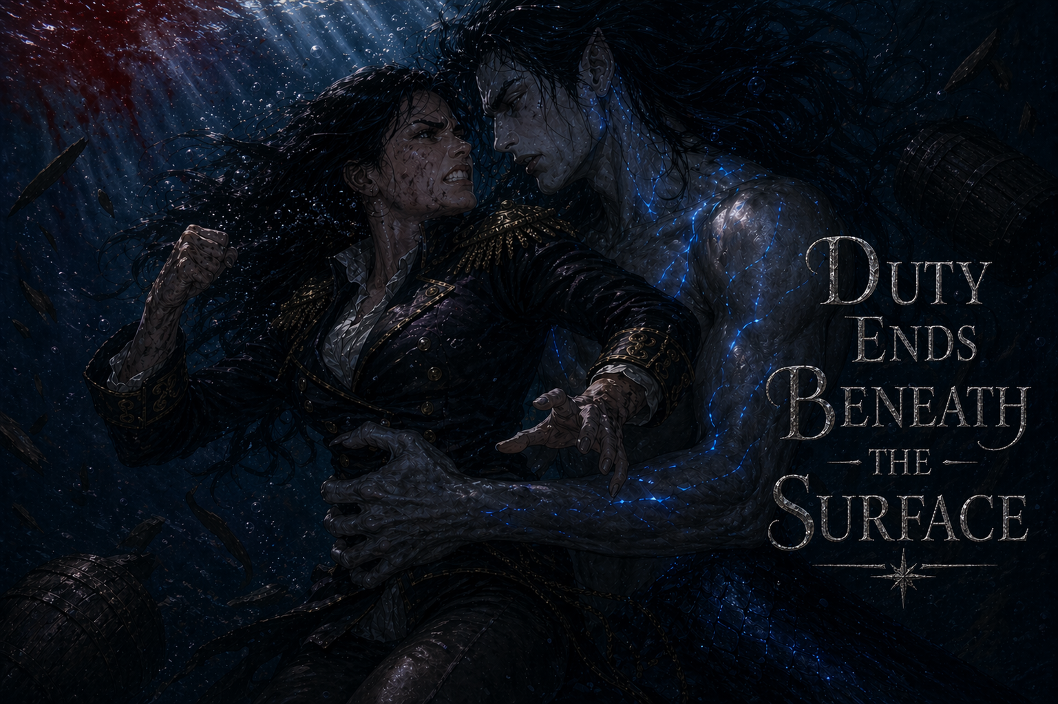 Cover art for Duty Ends Beneath the Surface, a romance scenario on AI Dungeon