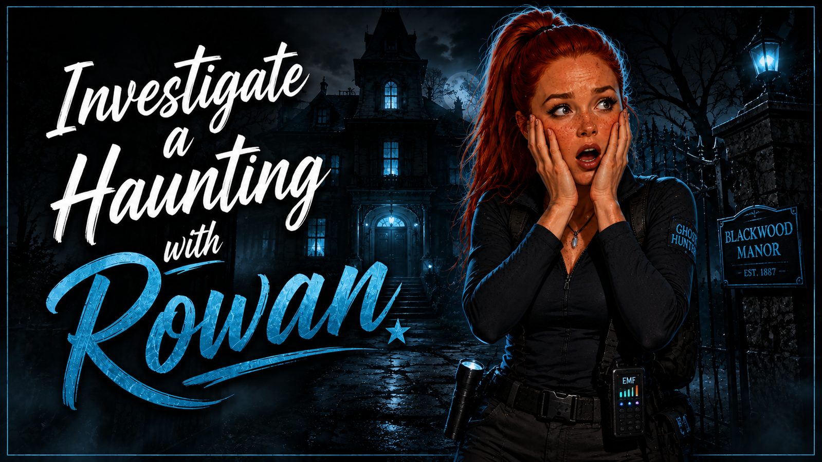 Cover art for Investigate a Haunting with Rowan, a horror scenario on AI Dungeon
