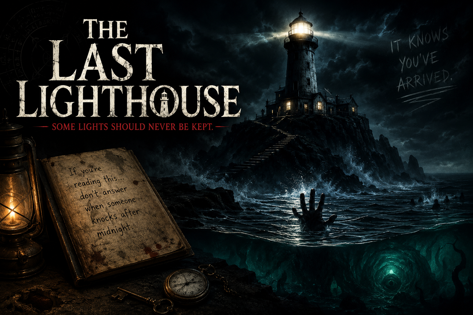 Cover art for The Last Lighthouse, a mystery scenario on AI Dungeon