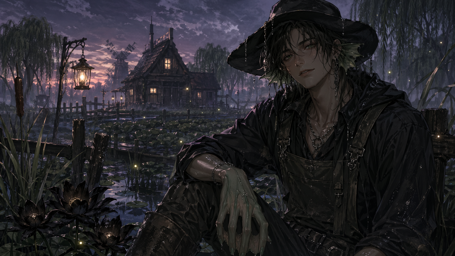 Cover art for Silas the Gothic Frogman Farmer, a frogman scenario on AI Dungeon