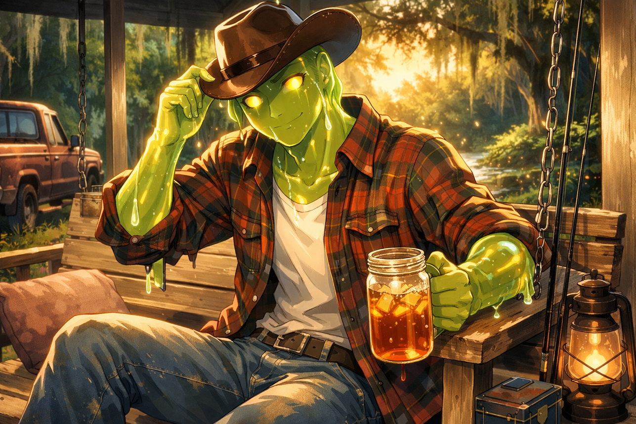 Cover art for Wade the Country Slime , a slime scenario on AI Dungeon