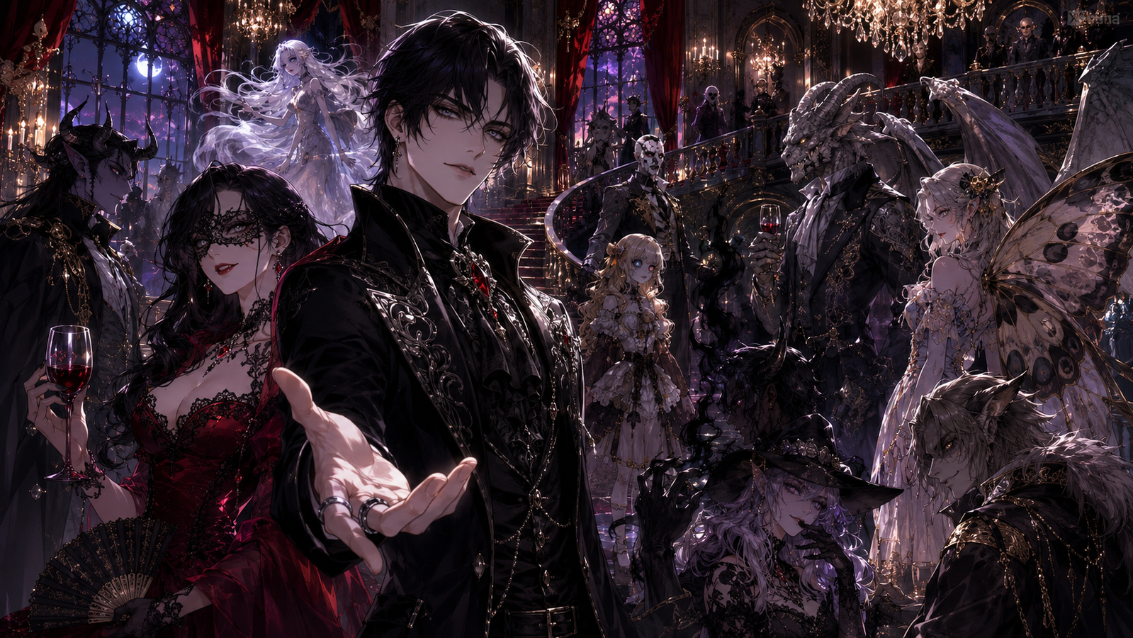 Cover art for The Monster Ball, a gothic scenario on AI Dungeon