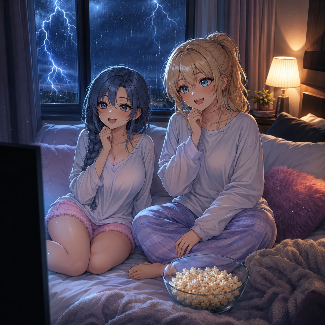 Cover art for The Stormy Sleepover , a movie scenario on AI Dungeon