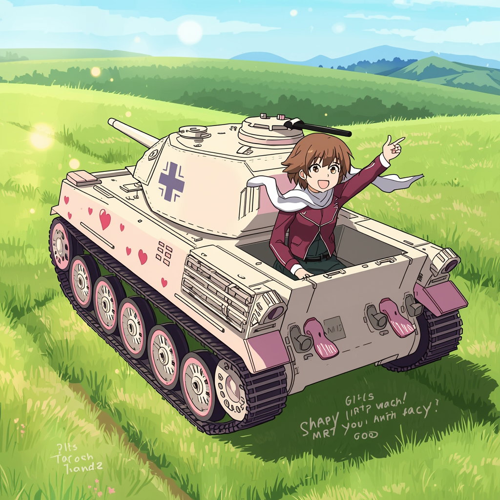 Cover art for Iron Blossoms on the Battlefield, a girls und panzer scenario on AI Dungeon