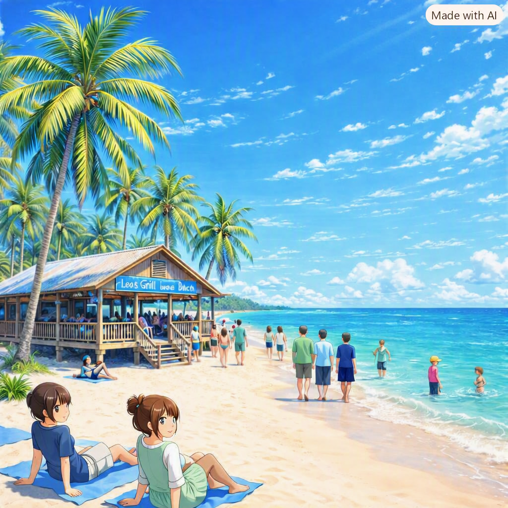 Cover art for A Seaside Summer , a beach scenario on AI Dungeon