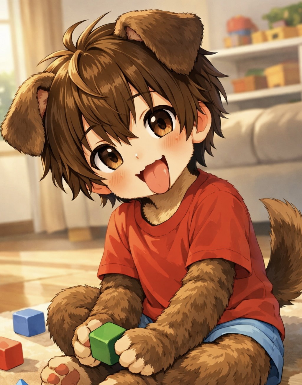 Cover art for Too Many Pups đźŽ, a romance scenario on AI Dungeon