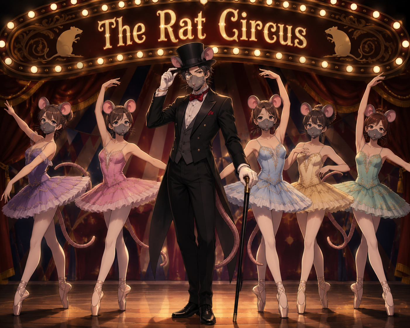 Cover art for The Rat Circus, a mystery scenario on AI Dungeon
