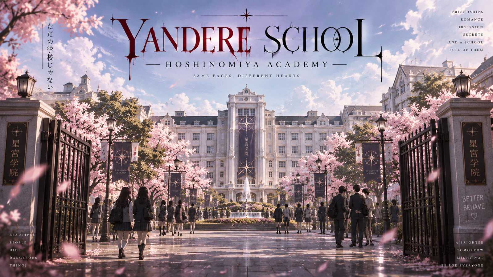 Cover art for Hoshinomiya Academy(Yandere School), a mystery scenario on AI Dungeon