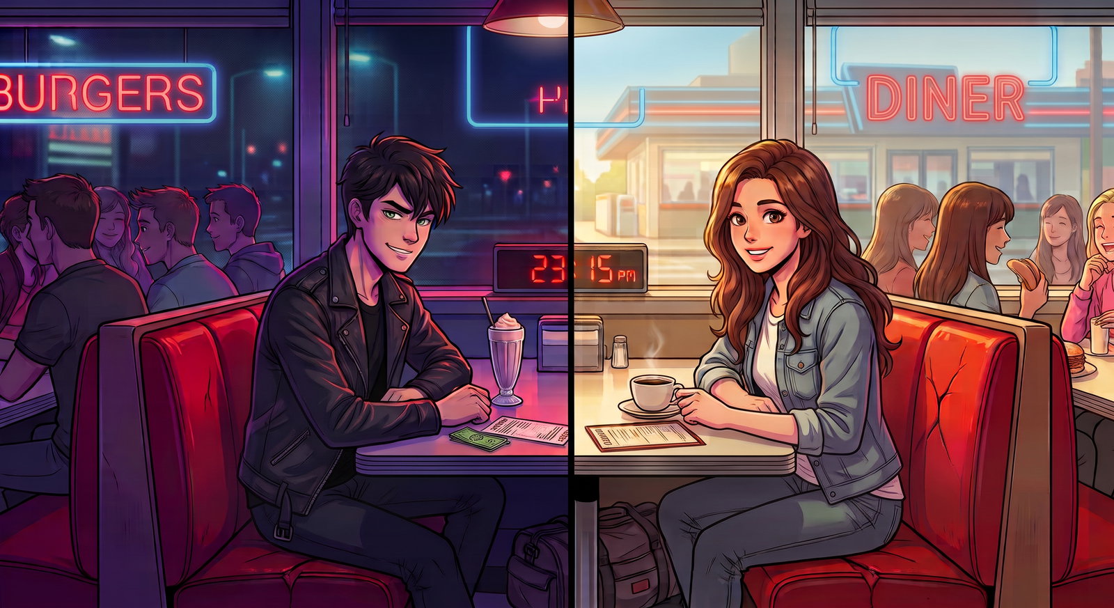 Cover art for Midnight Shift: Boy Today, Girl Tomorrow (ðŸŽ), a drama scenario on AI Dungeon