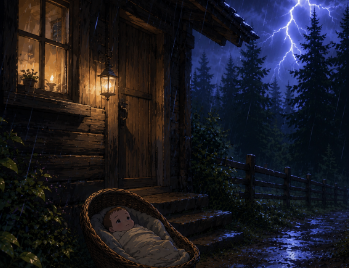 Cover art for The baby in the basket on AI Dungeon