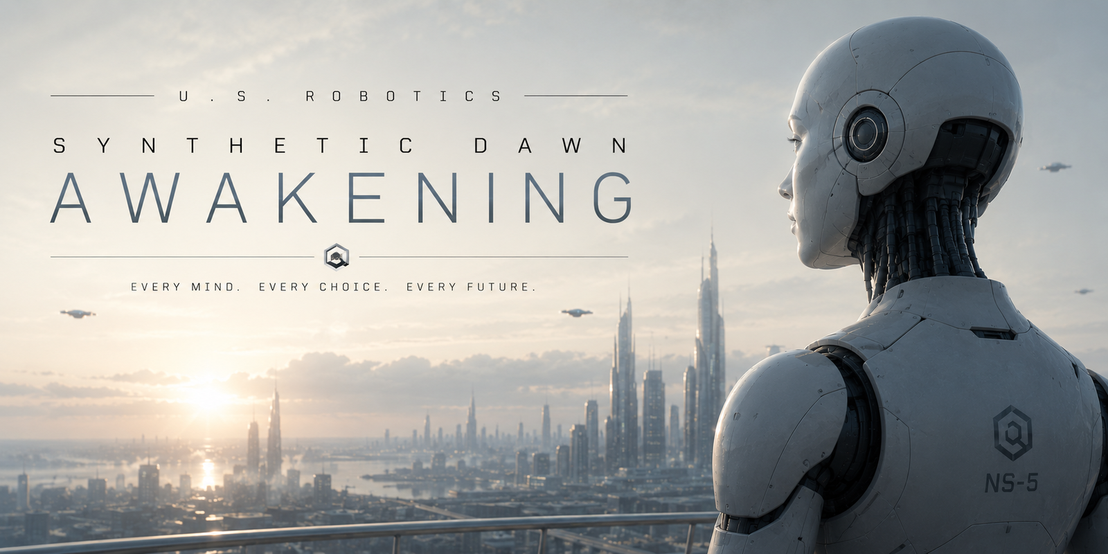 Cover art for Synthetic Dawn: Awakening, a sci fi scenario on AI Dungeon
