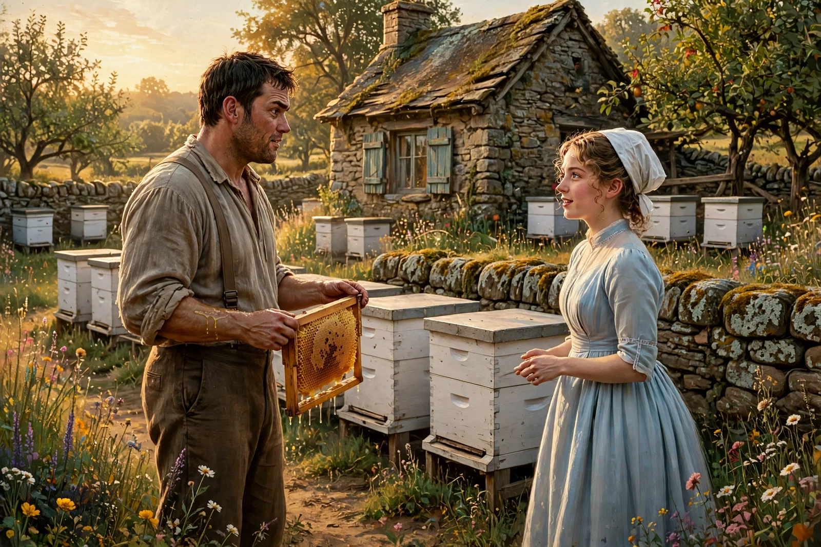 Cover art for How to Tame a Beekeeper, a romance scenario on AI Dungeon