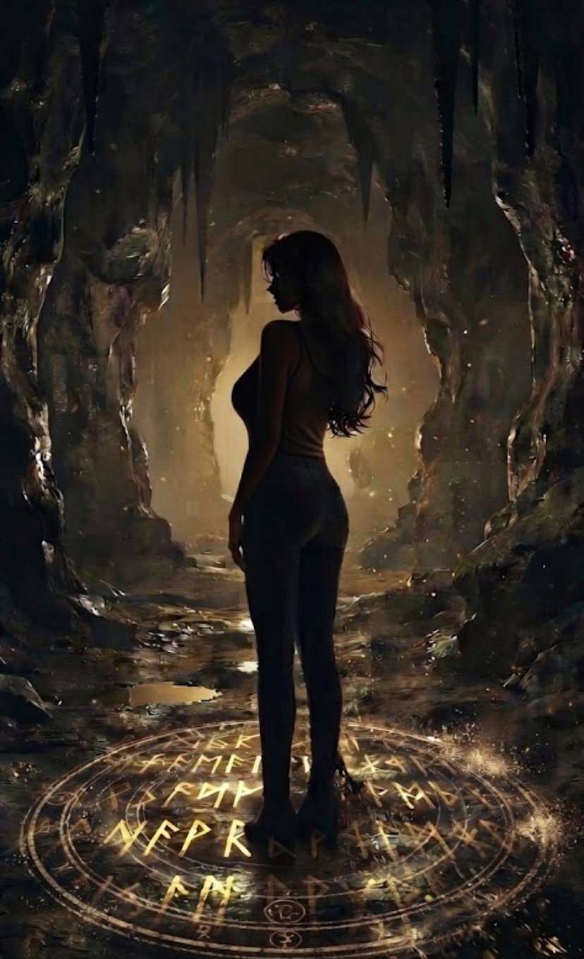 Cover art for }{𝓕𝓪𝓽𝓮𝓭 𝓚𝓪𝓻𝓶𝓪}{, a romance scenario on AI Dungeon
