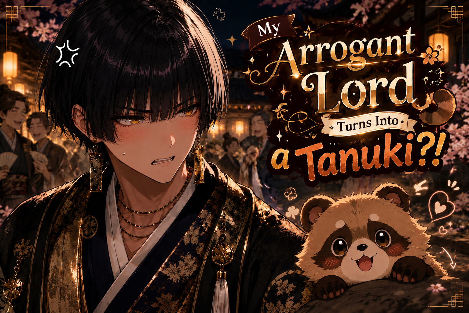 Cover art for 🦝💢 My Arrogant Lord Turns Into a Tanuki?! 💢🦝, a romance scenario on AI Dungeon