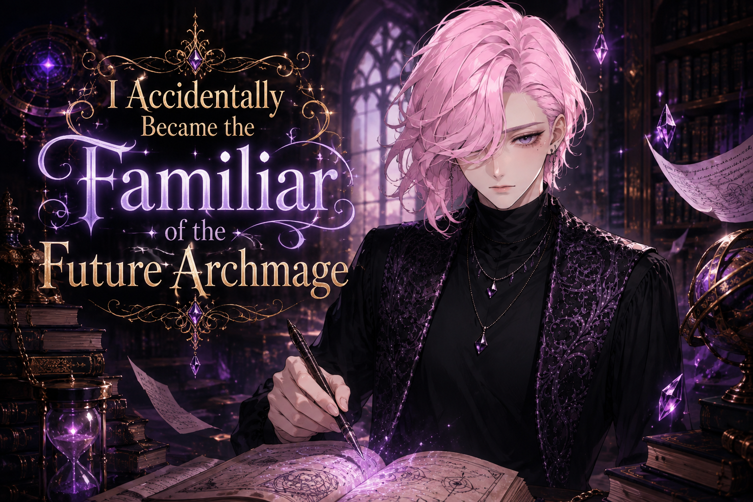 Cover art for 🪄✨I Accidentally Became the Familiar of the Future Archmage🪄 ✨, a romance scenario on AI Dungeon