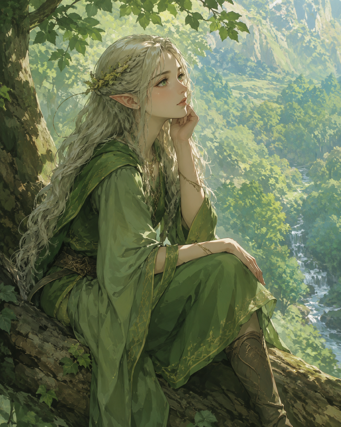 Cover art for The Heir In Exile, an elf scenario on AI Dungeon