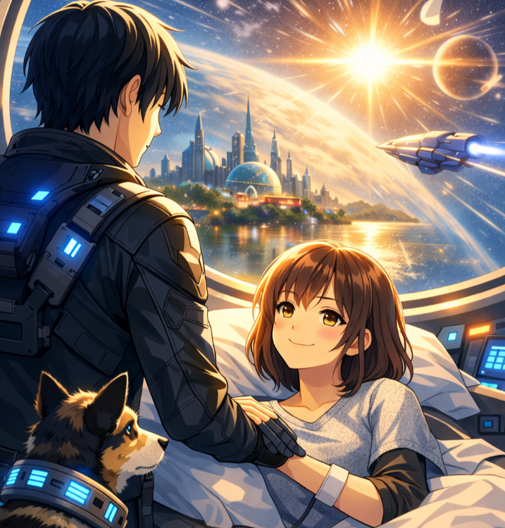 Cover art for Faster Than Goodbye (đźŽInner Self), a sci fi scenario on AI Dungeon