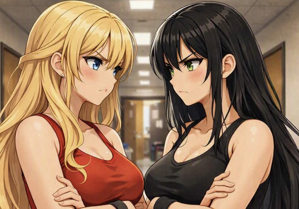 Cover art for Caught in the Middle♀️🎭, a slice of life scenario on AI Dungeon