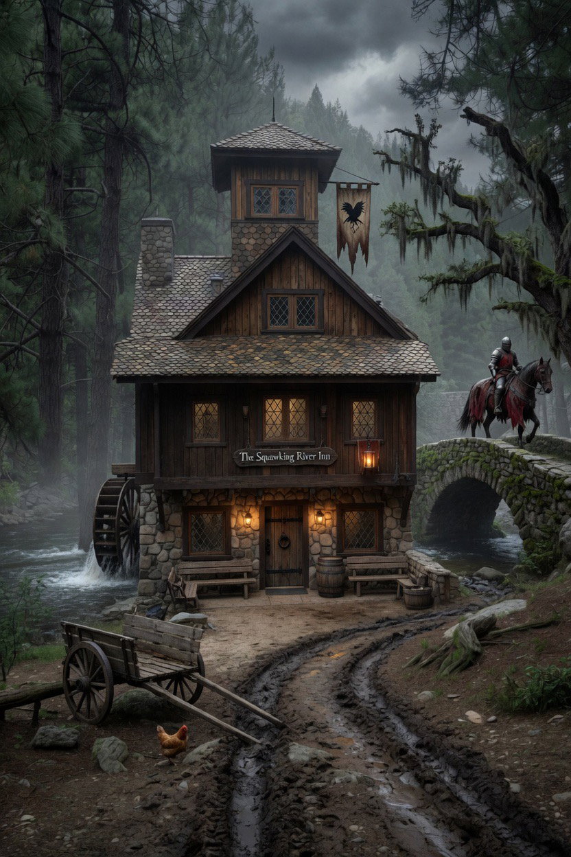 Cover art for The Squawking River Inn, a ravenloft scenario on AI Dungeon