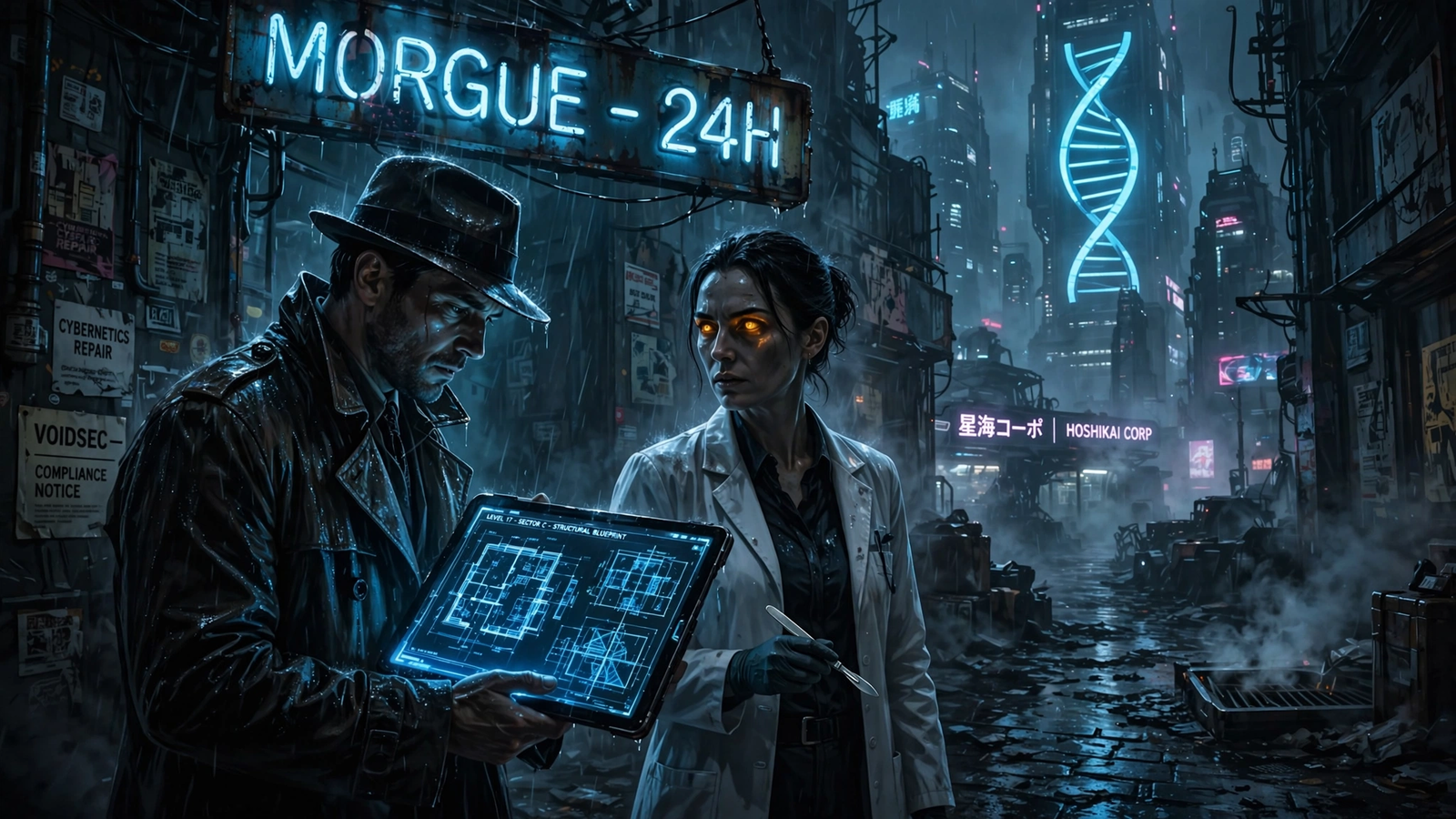 Cover art for Vespera: Echoes of the Dead, a multiplayer scenario on AI Dungeon