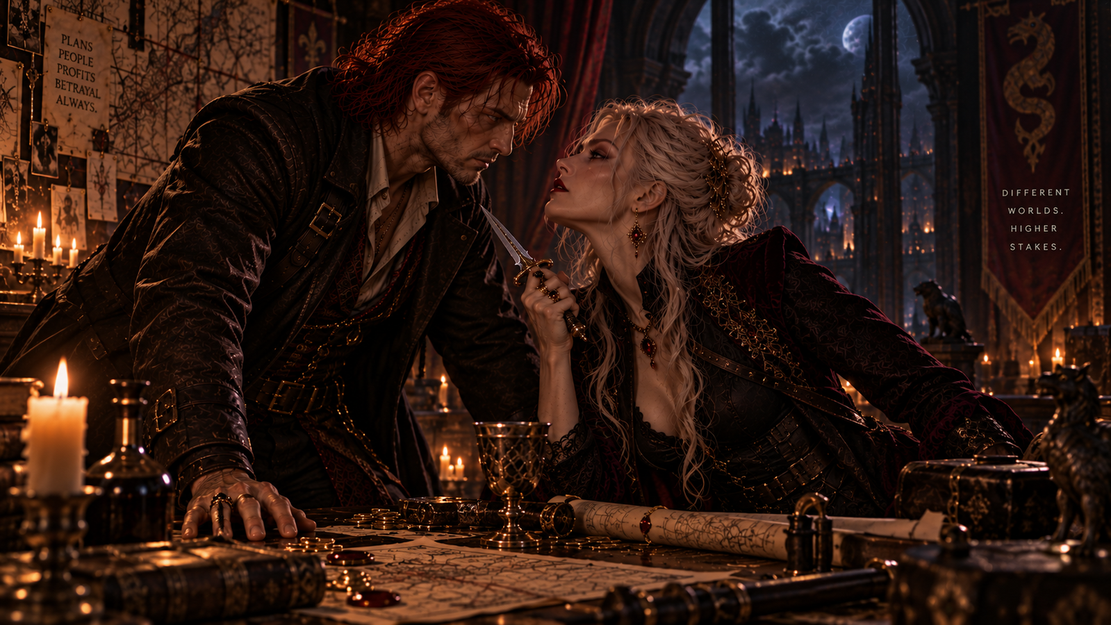 Cover art for The Blood Ledger, a dark fantasy scenario on AI Dungeon