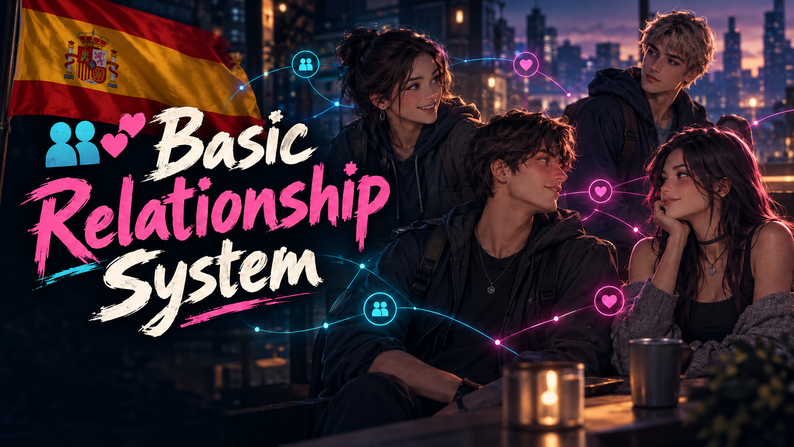 Cover art for 👥💕🇪🇸 Nynaleath's Basic Relationship System ES, a relationships script on AI Dungeon