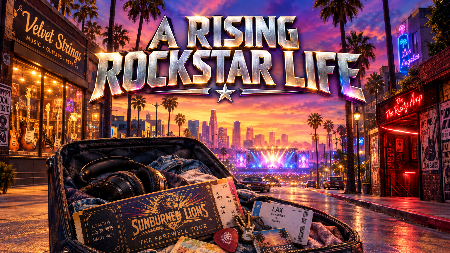 Cover art for ๐ธA Rising Rockstar Life: Re, a slice of life scenario on AI Dungeon