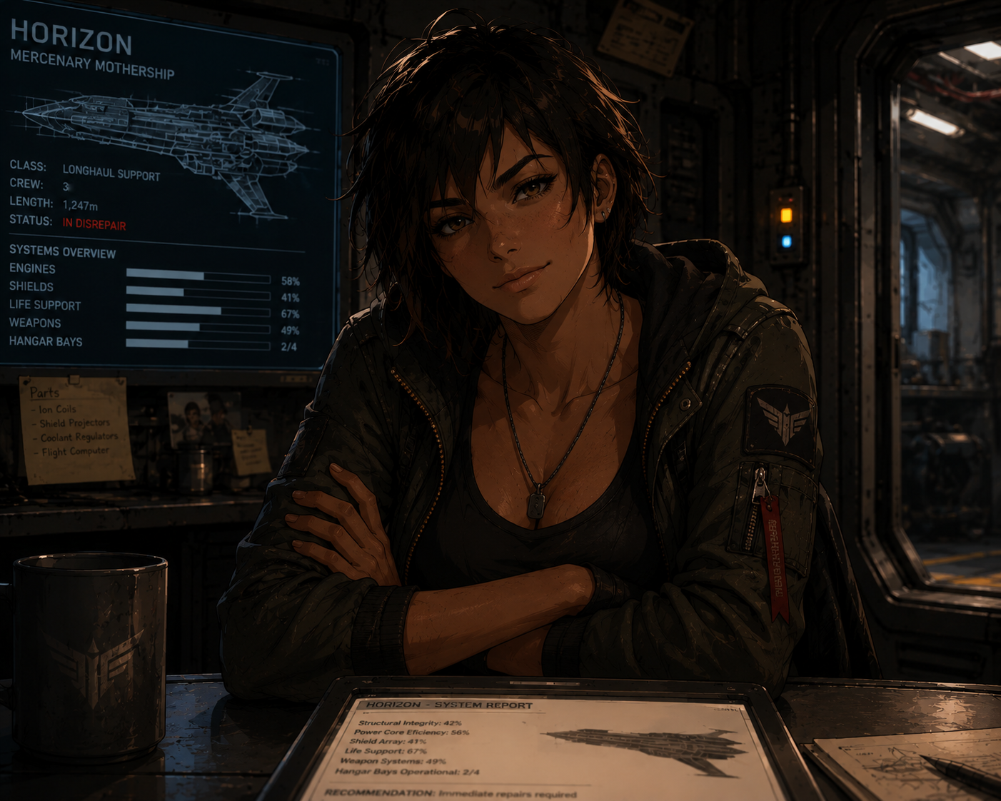 Cover art for The New recruit, a sci fi scenario on AI Dungeon