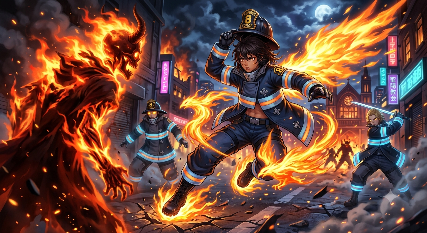 Cover art for Fire Force Recruit on AI Dungeon