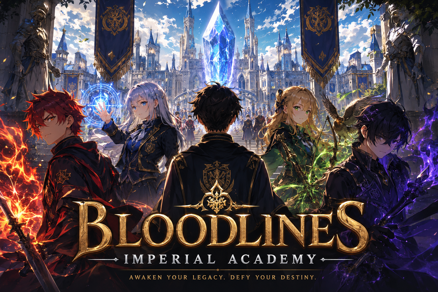 Cover art for Bloodlines: Imperial Academy (Sandbox), a fantasy scenario on AI Dungeon