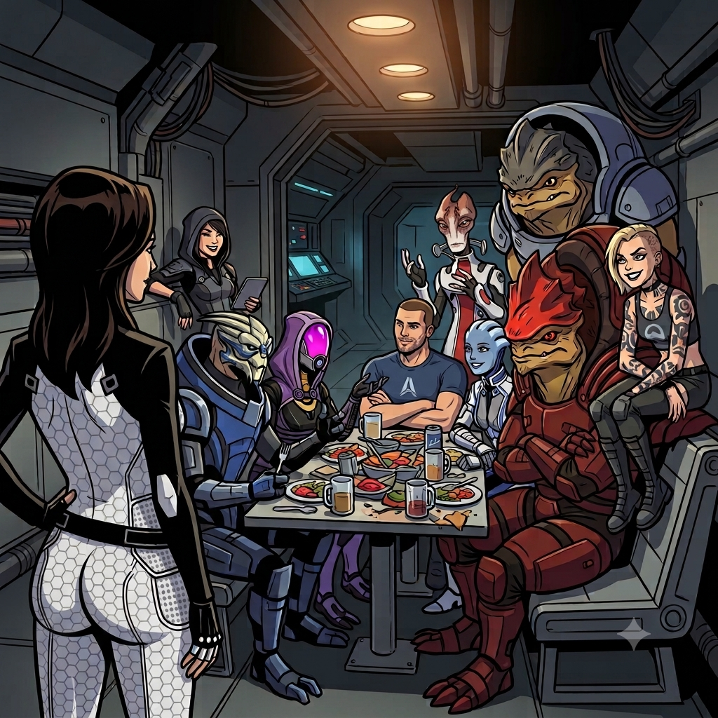 Cover art for Not Commander Shephard, a sci fi scenario on AI Dungeon