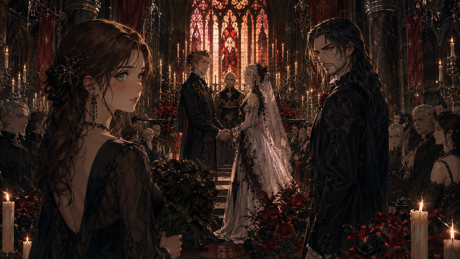 Cover art for Black Roses & Crimson Wine, an inner self scenario on AI Dungeon