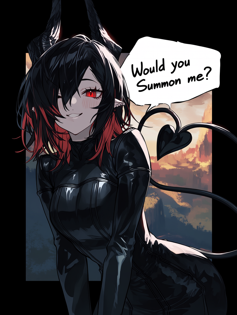 Cover art for Would you Summon me?, a magic scenario on AI Dungeon