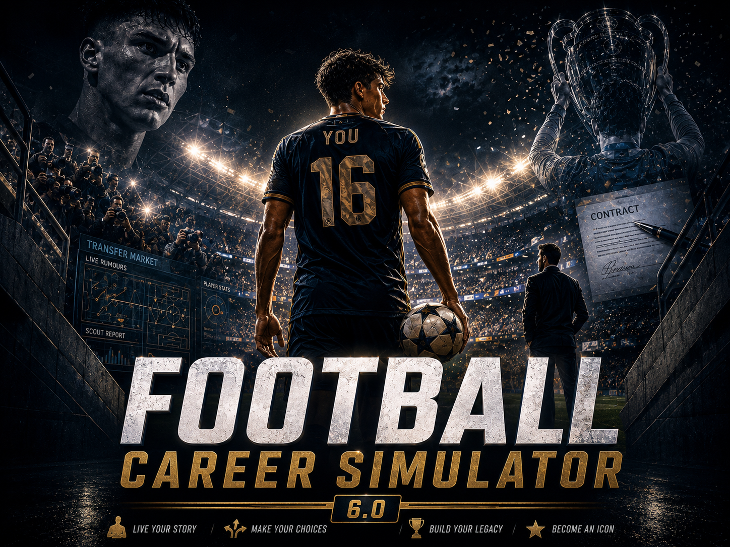 Cover art for Football Simulator 6.0, a football world on Voyage
