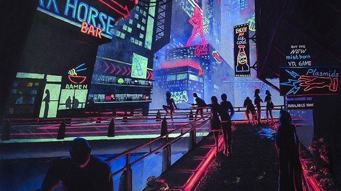 Cover art for Neon city’s 2097, a gangs scenario on AI Dungeon