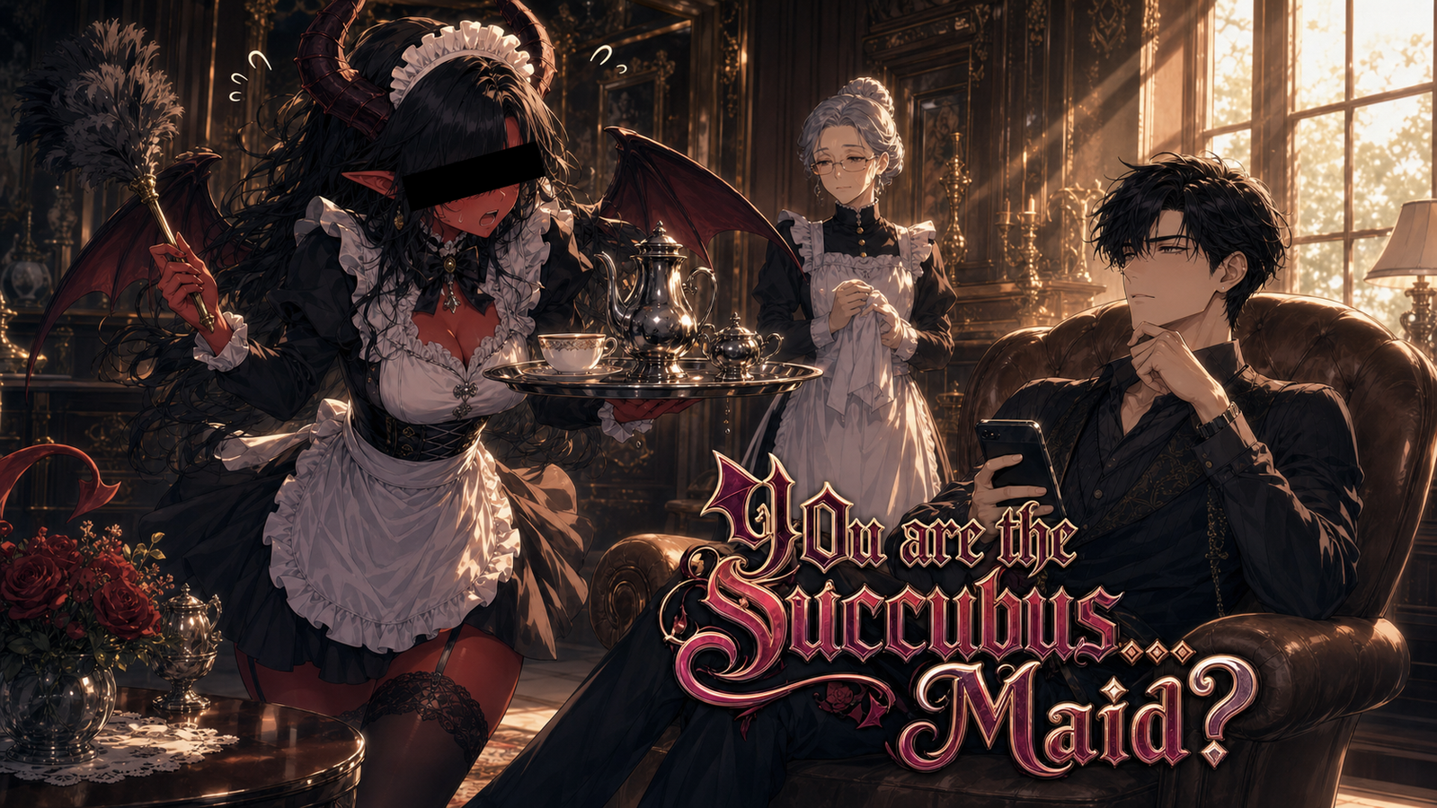 Cover art for You Are The Succubus... Maid?, a romance scenario on AI Dungeon