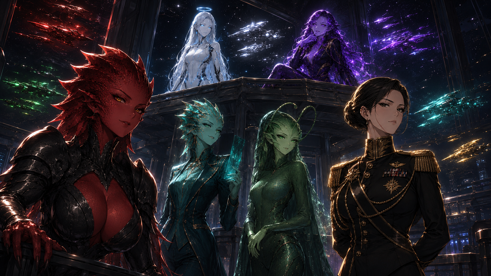 Cover art for The Progenitor Clause, a space opera scenario on AI Dungeon