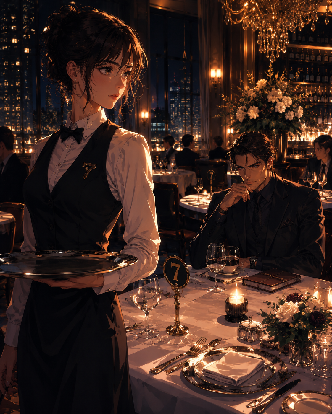 Cover art for Table Seven, a modern scenario on AI Dungeon